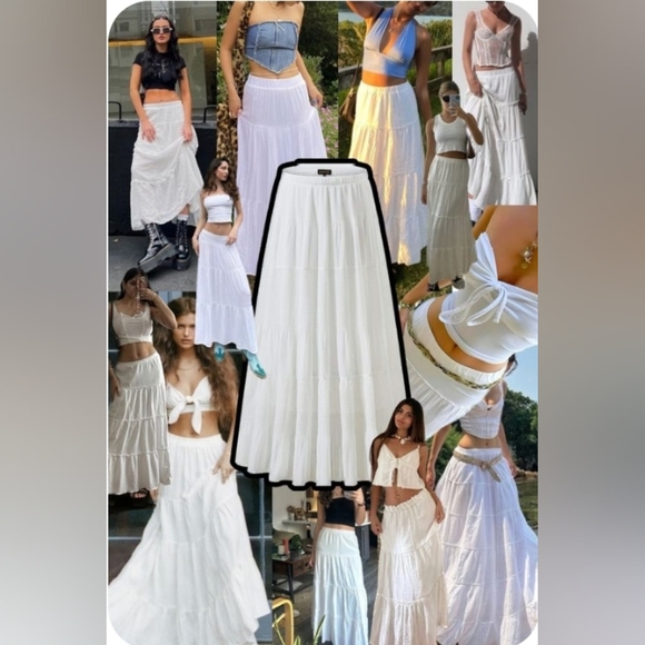 Sundance Boho Eyelet Skirt Embroidered Tiered  Size L - Like NEW 'Bastilla' - Picture 15 of 16